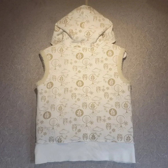 Oxygen Activewear Women's White  Sleeveless Plush Trim Hoodie Size Large - Picture 3 of 13